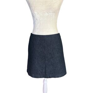 Gap black knee length denim jean skirt women's size 28/6
